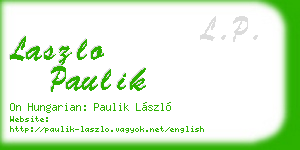 laszlo paulik business card